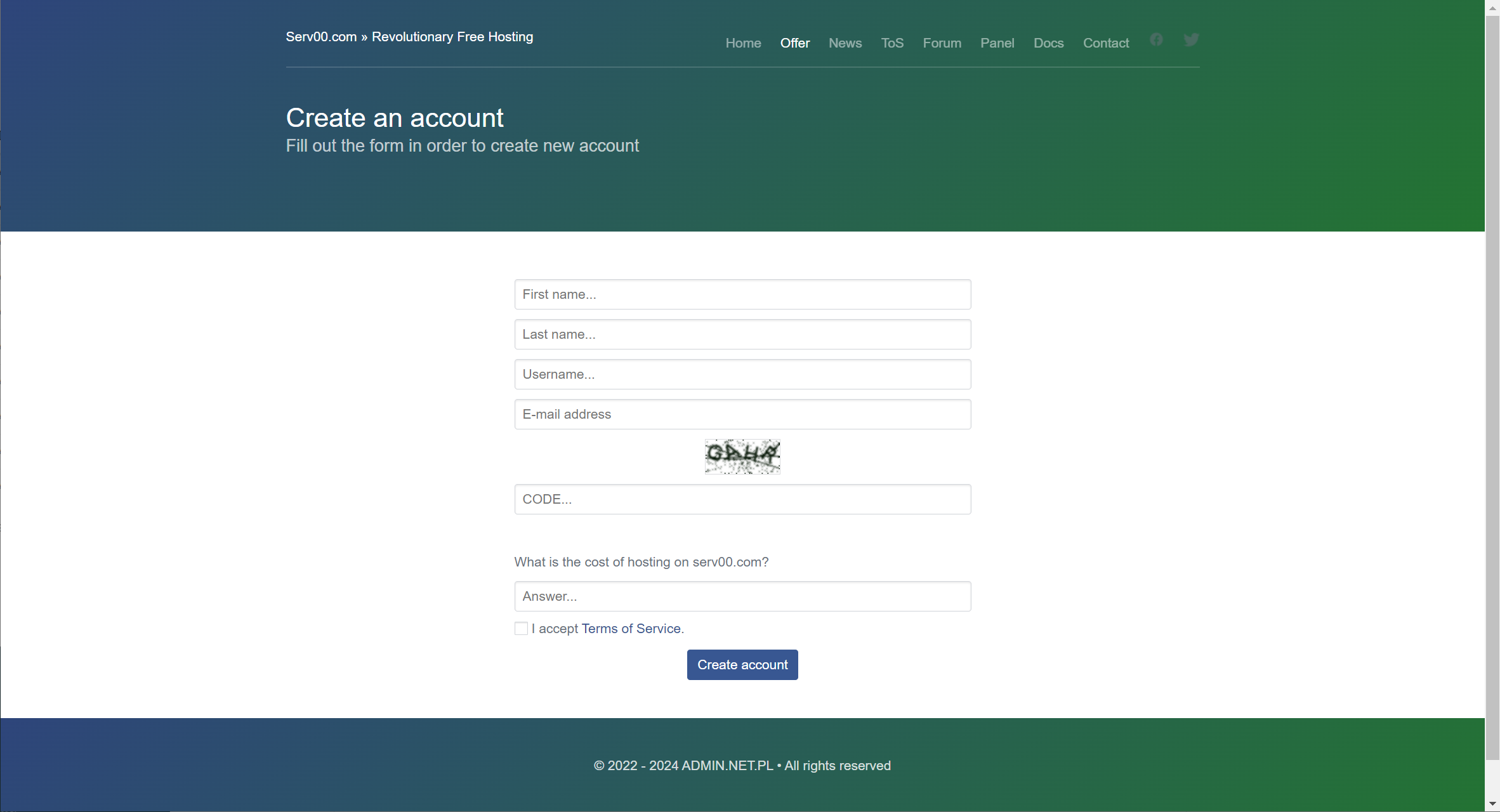 免费十年云主机serv00